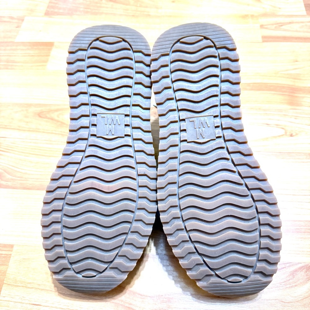 Madewell Leather Suede White Brown & Spotted Sneakers Gorgeous & Sanitized - Picture 9 of 10